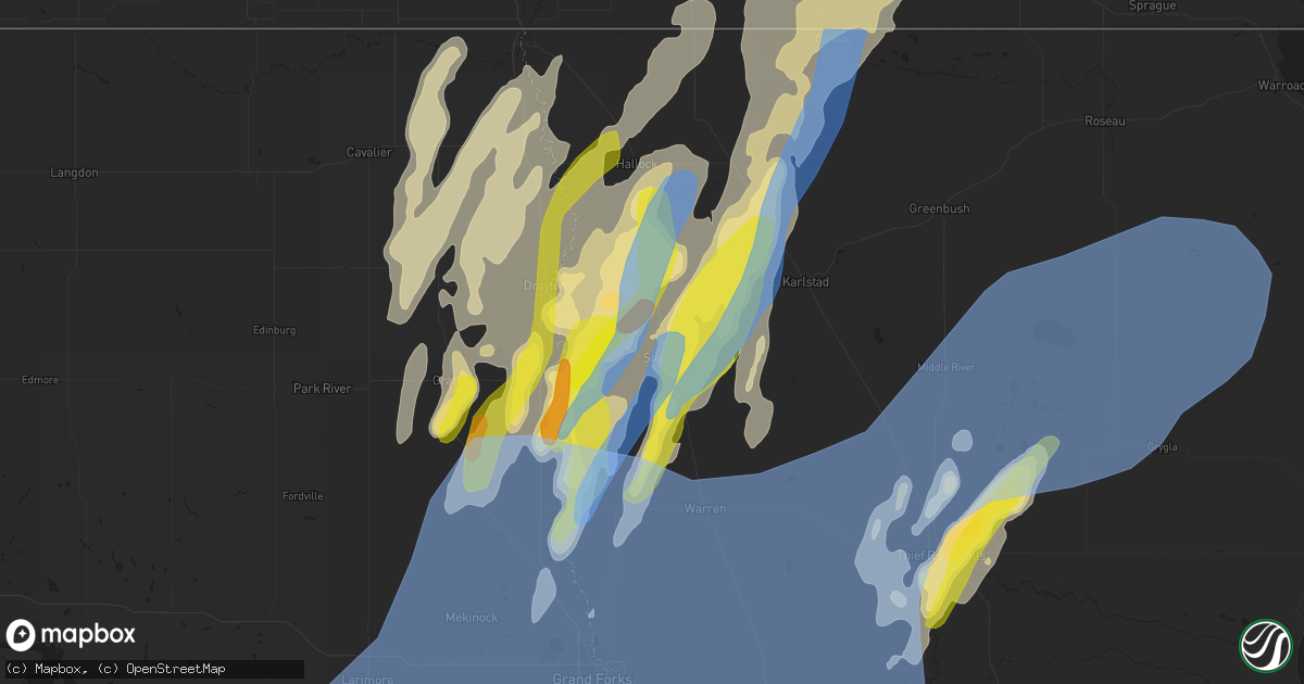 Hail map in Stephen, MN on June 7, 2020