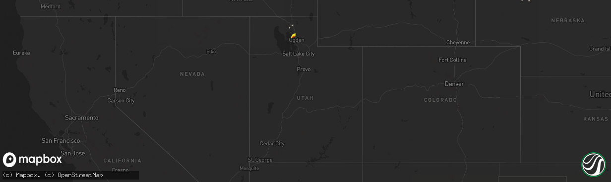 Hail map in Utah on June 7, 2020