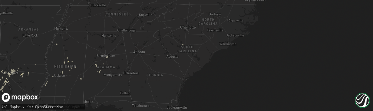 Hail map in South Carolina on June 7, 2021