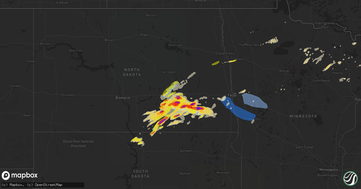Hail map on June 7, 2021