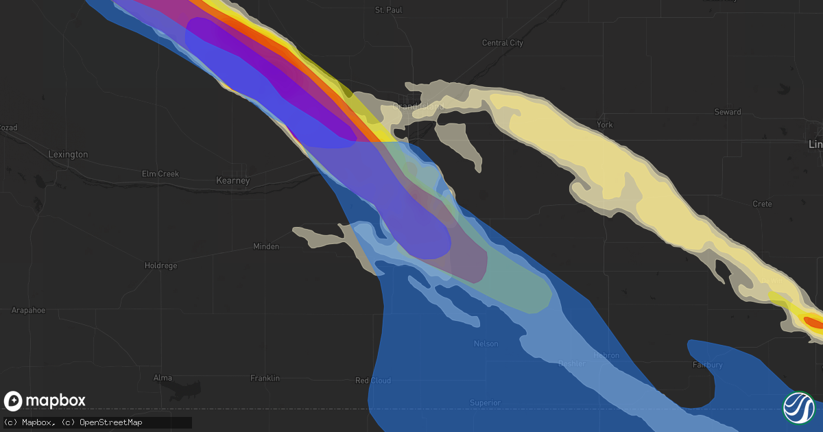 Hail map in Hastings, NE on June 7, 2022