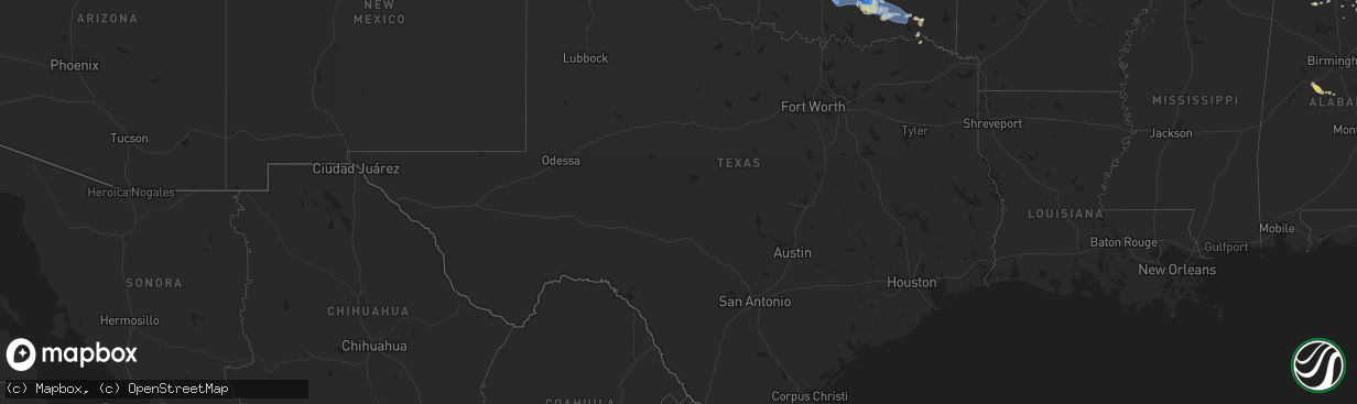 Hail map in Texas on June 7, 2022