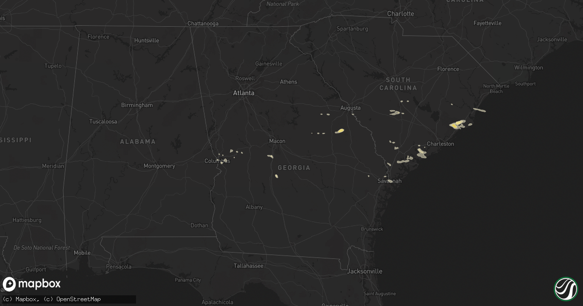 Hail map in Georgia on June 7, 2023