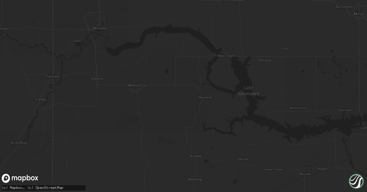 Hail map in Hays, MT on June 7, 2023