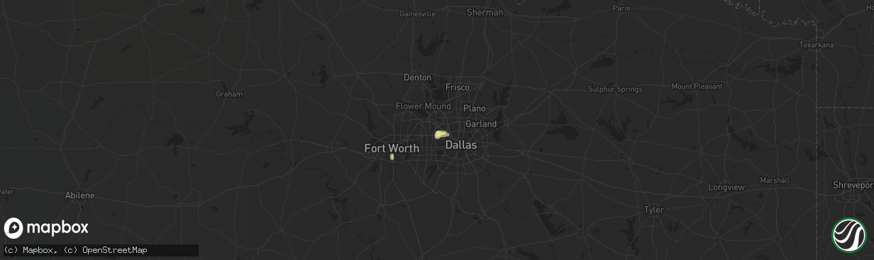 Hail map in Irving, TX on June 7, 2023