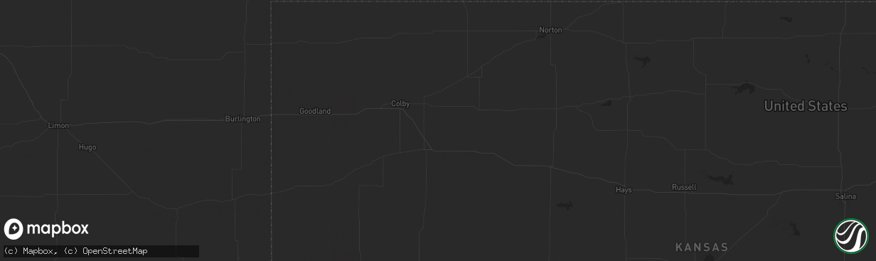 Hail map in Larimore, ND on June 7, 2023