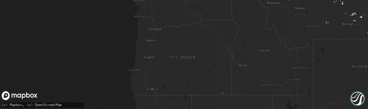 Hail map in Oregon on June 7, 2023