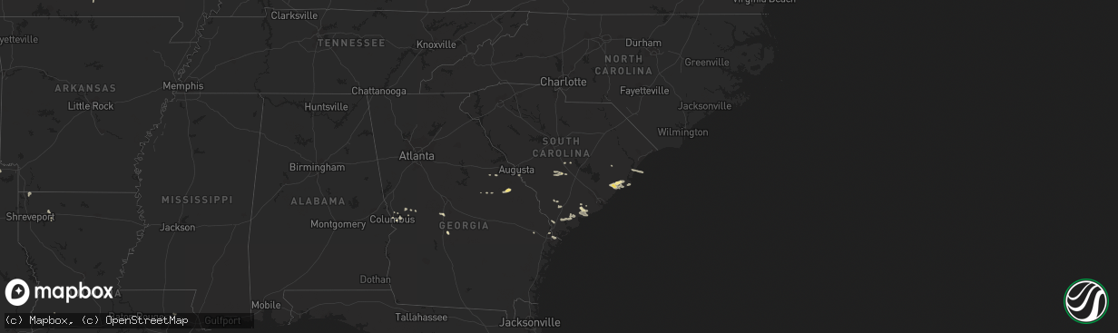 Hail map in South Carolina on June 7, 2023