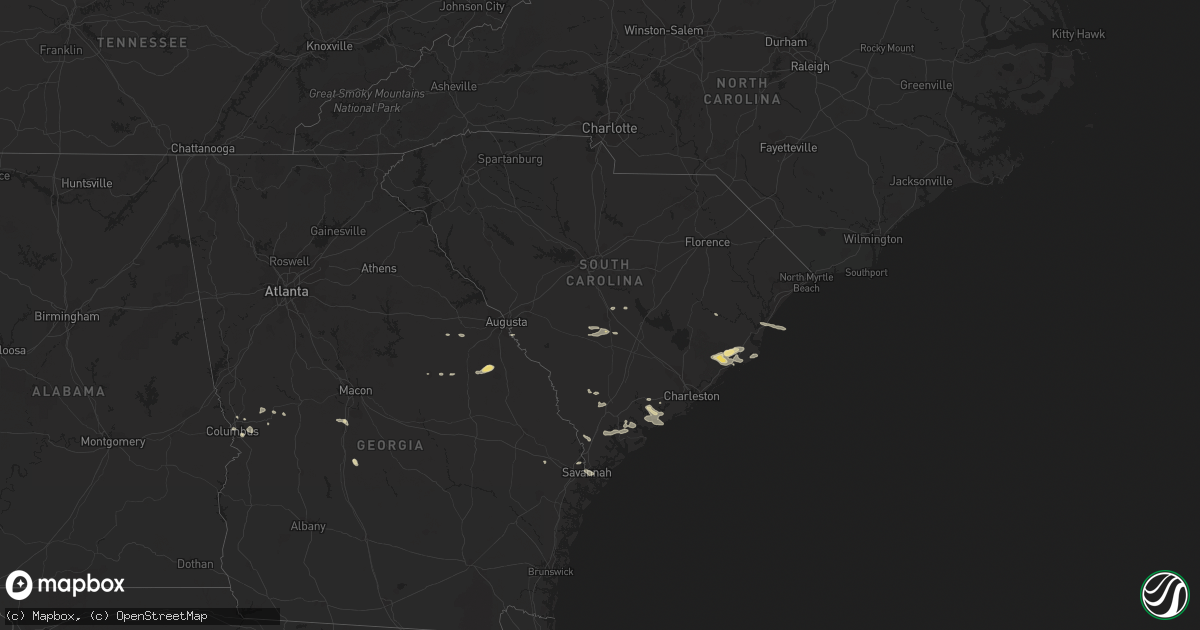 Hail map in South Carolina on June 7, 2023