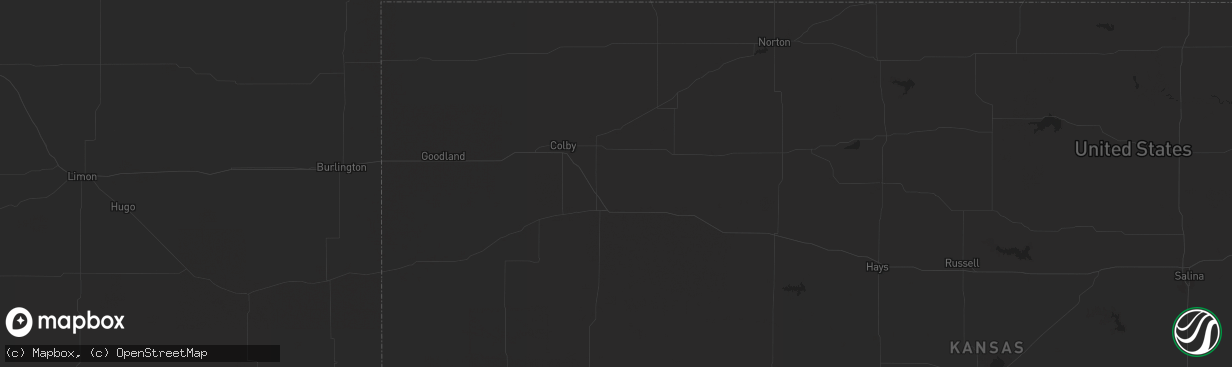 Hail map in Valentine, TX on June 7, 2023