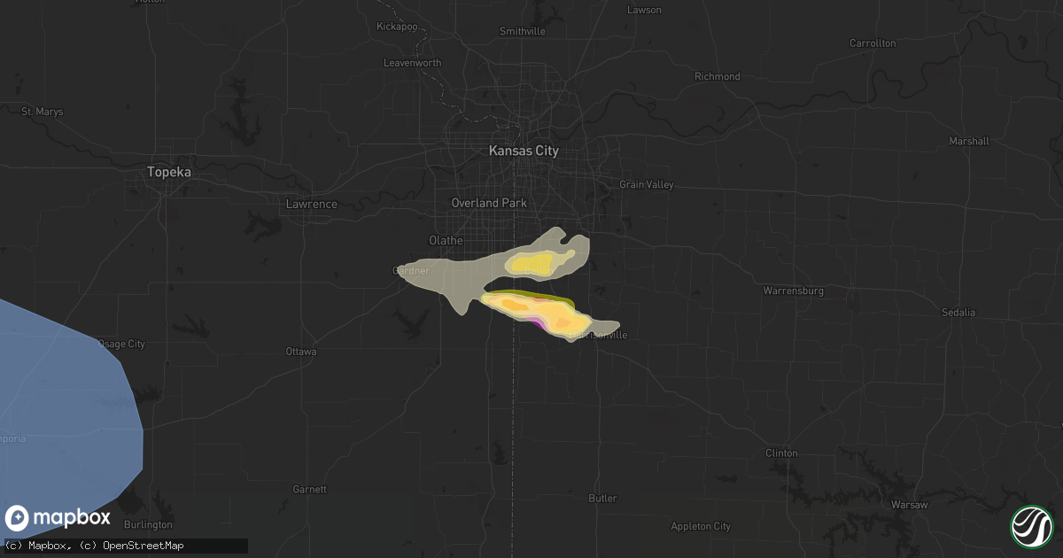 Hail map in Belton, MO on June 7, 2024