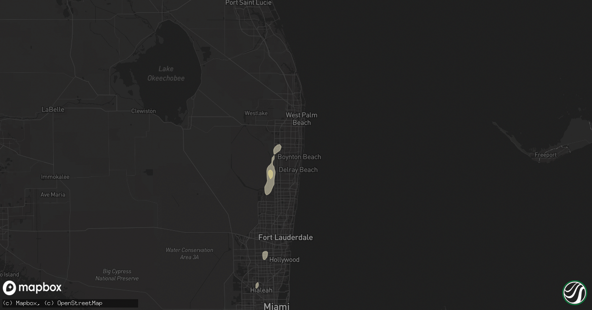 Hail map in Boynton Beach, FL on June 7, 2024