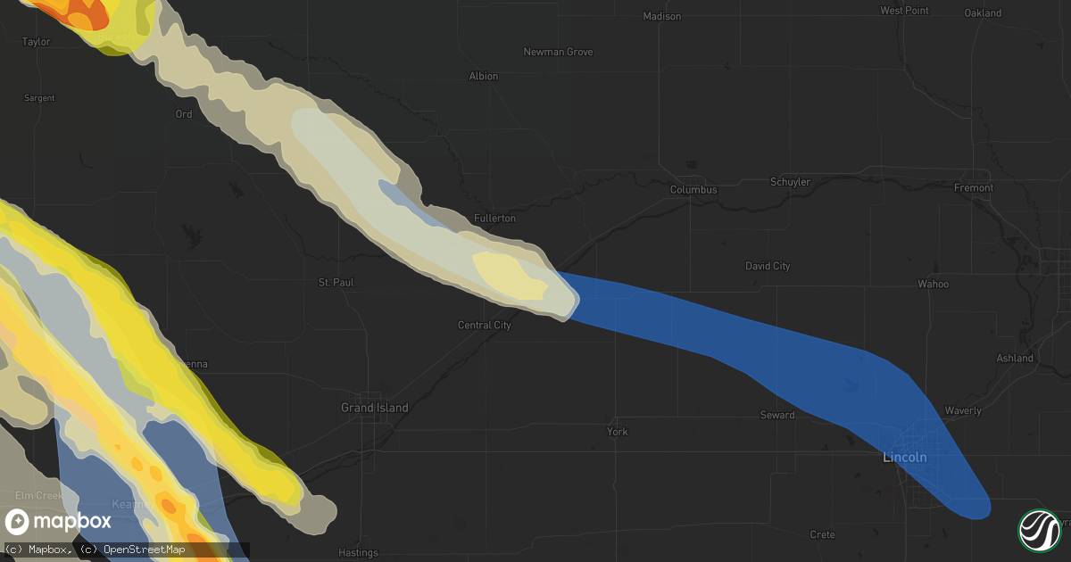Hail map in Clarks, NE on June 7, 2024