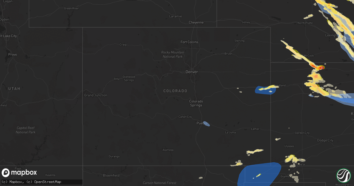 Hail map in Colorado on June 7, 2024