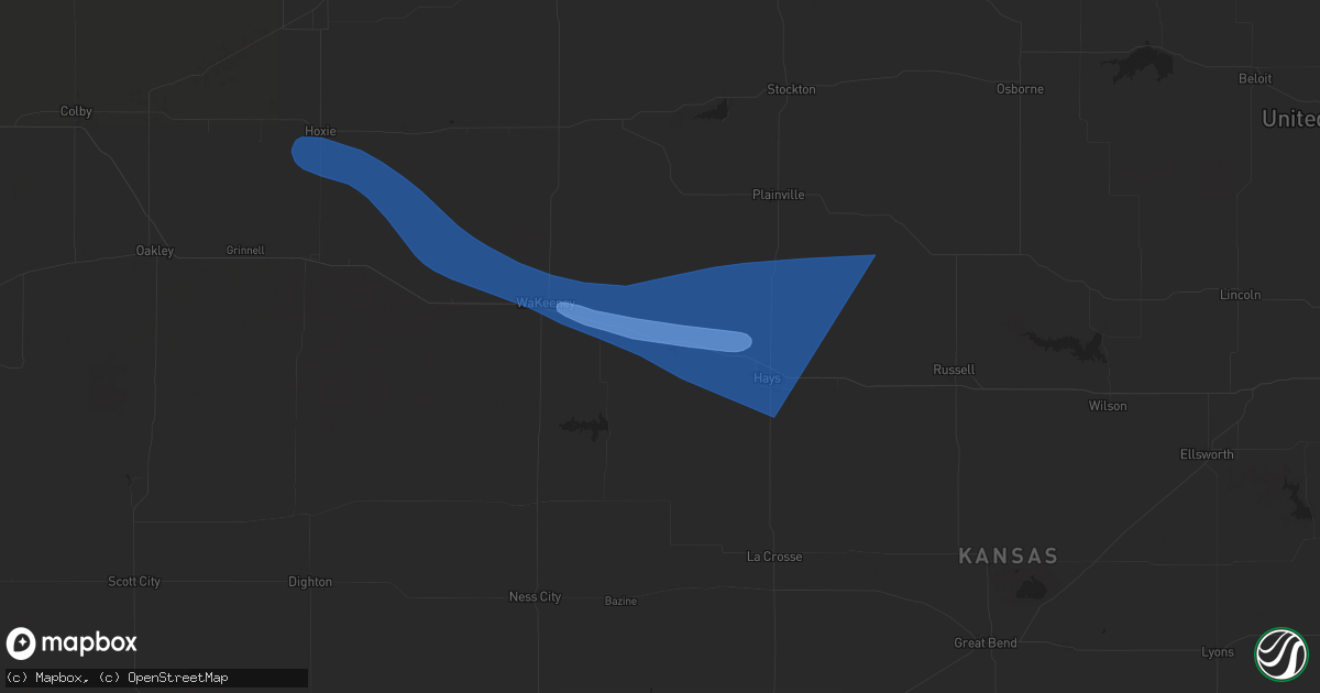 Hail map in Ellis, KS on June 7, 2024