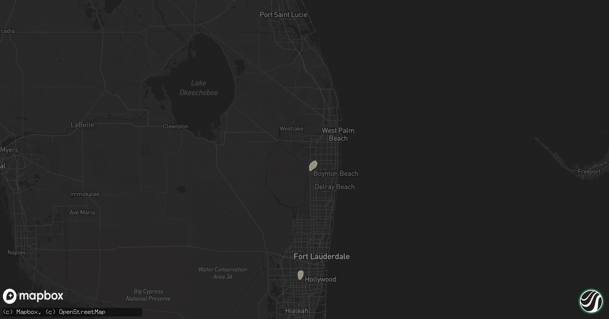 Hail map in Lake Worth, FL on June 7, 2024