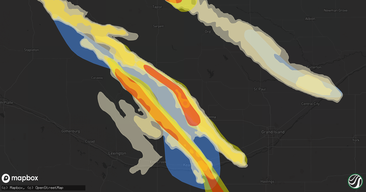 Hail map in Litchfield, NE on June 7, 2024