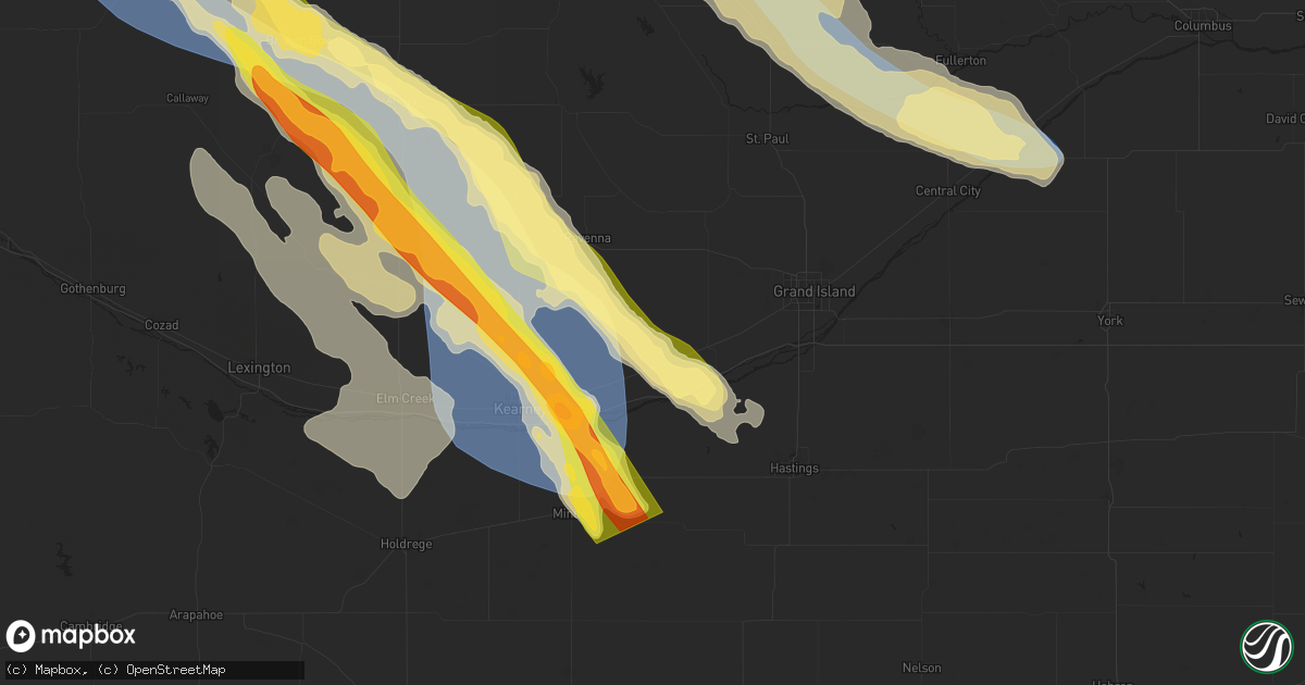 Hail map in Shelton, NE on June 7, 2024