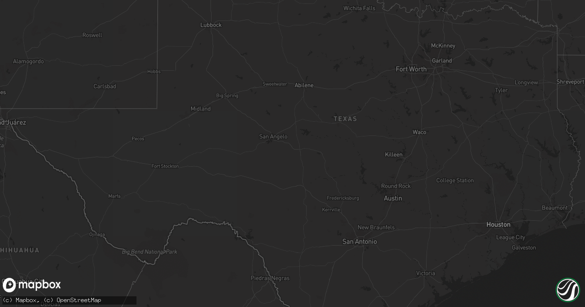 Hail map in Texas on June 7, 2024