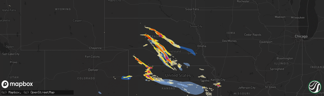 Hail map on June 7, 2024