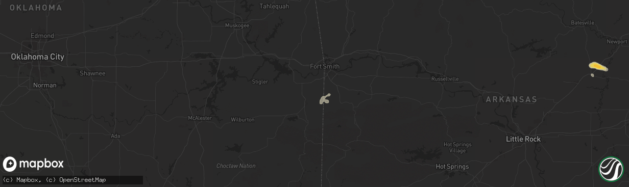 Hail map in Cameron, OK on June 7, 2025