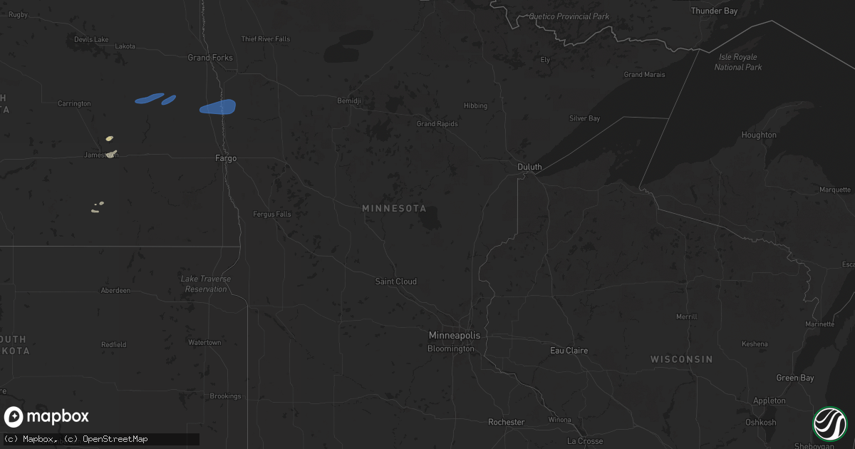 Hail map in Minnesota on June 7, 2025