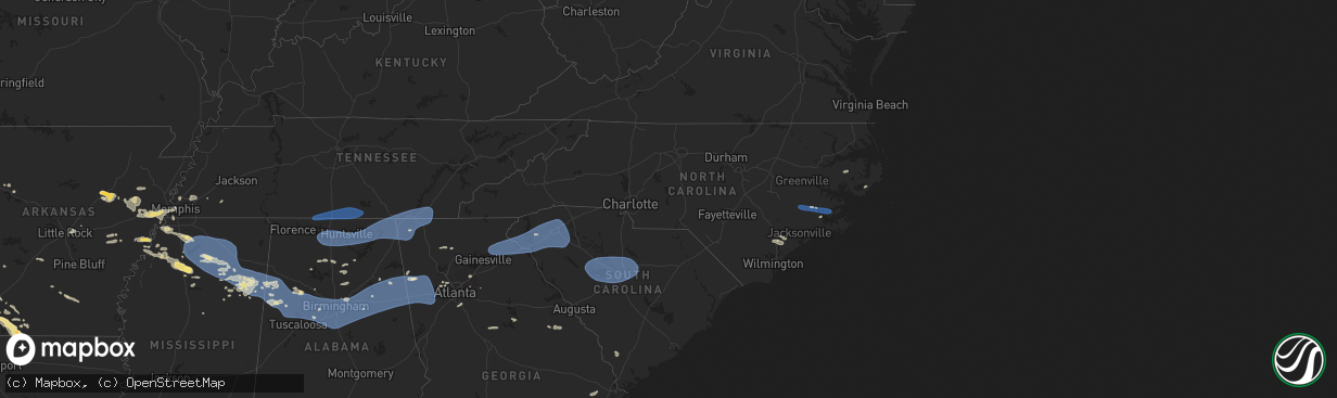 Hail map in North Carolina on June 7, 2025