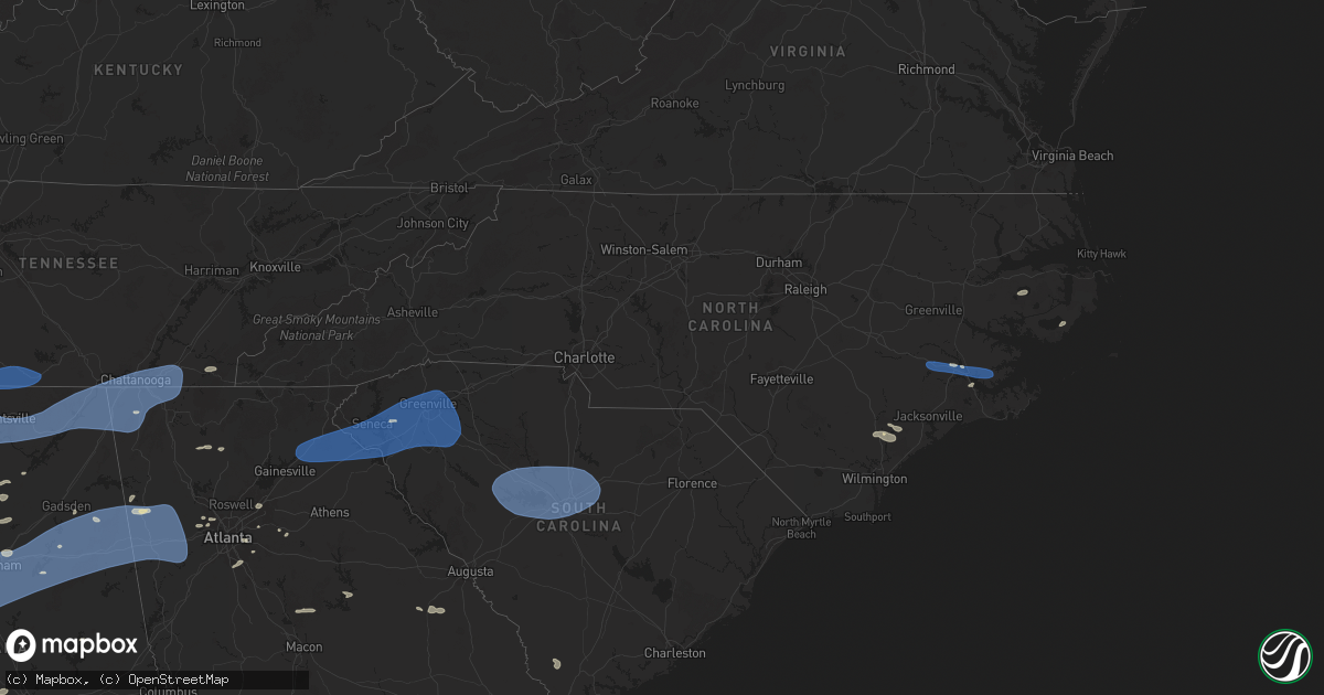 Hail map in North Carolina on June 7, 2025