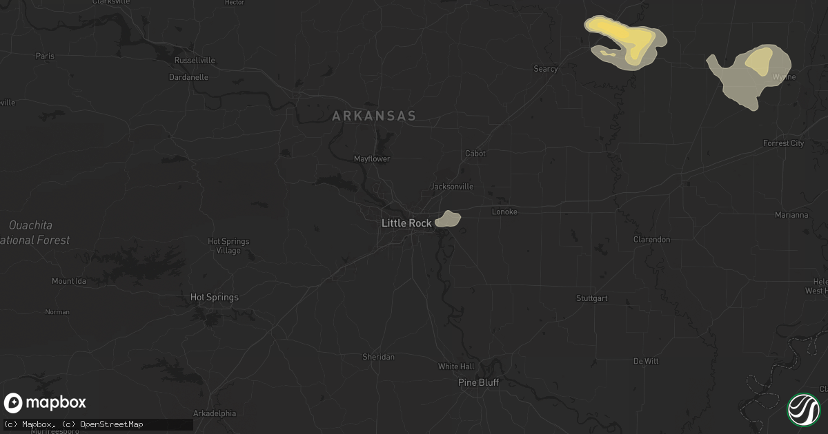 Hail map in North Little Rock, AR on June 7, 2025