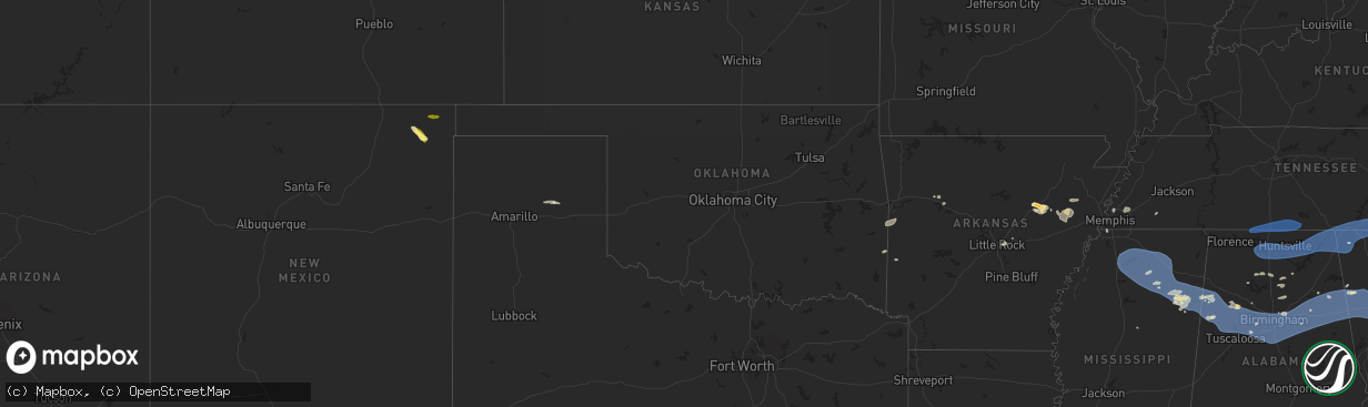 Hail map in Oklahoma on June 7, 2025