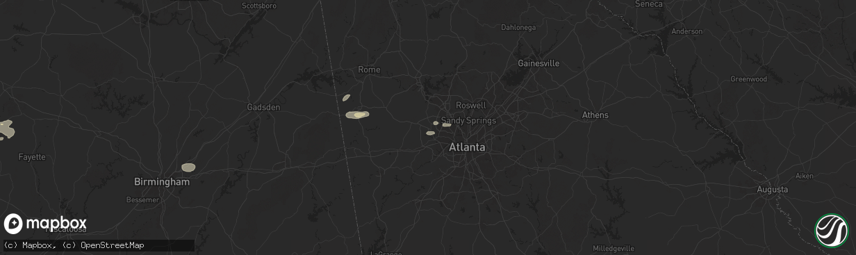 Hail map in Powder Springs, GA on June 7, 2025