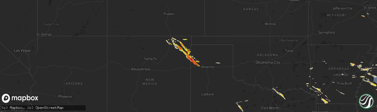 Hail map on June 7, 2025