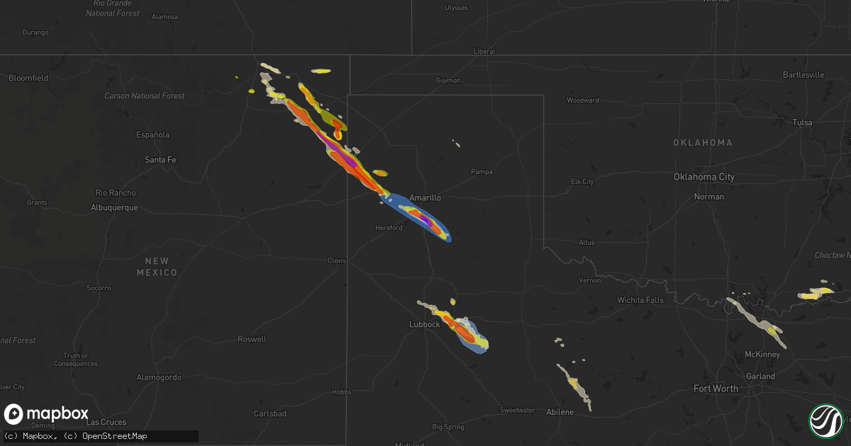 Hail map on June 7, 2025