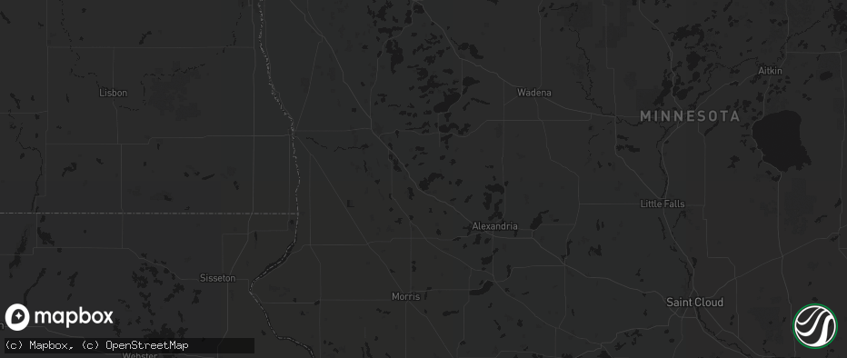Hail map in Ashby, MN on June 7, 2026