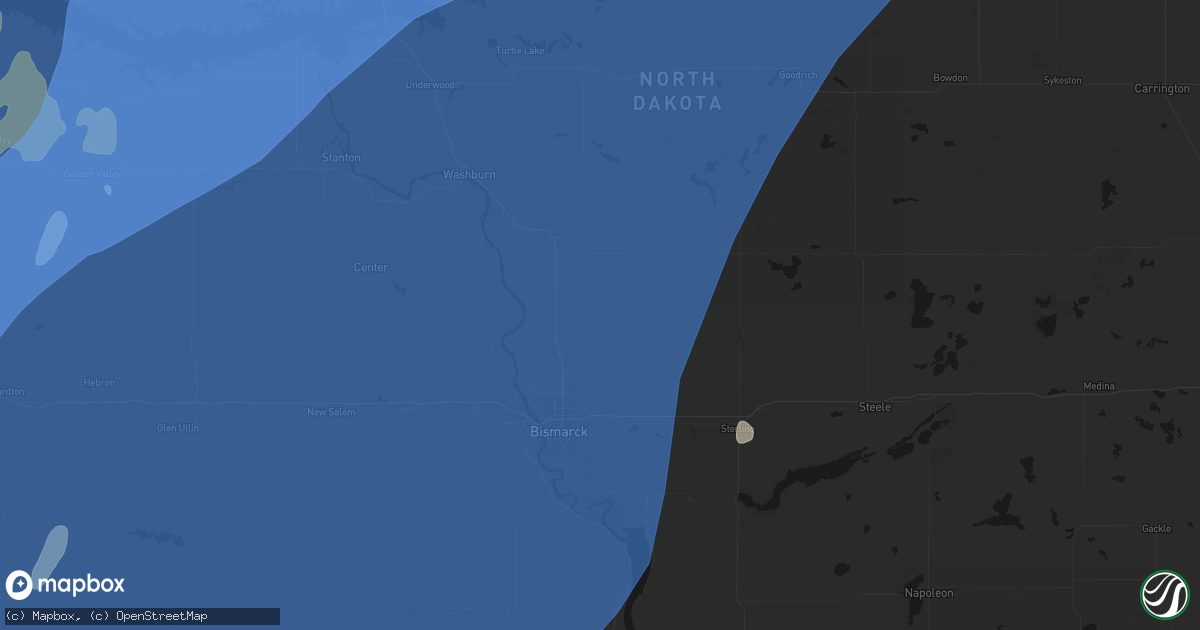 Hail map in Baldwin, ND on June 7, 2026