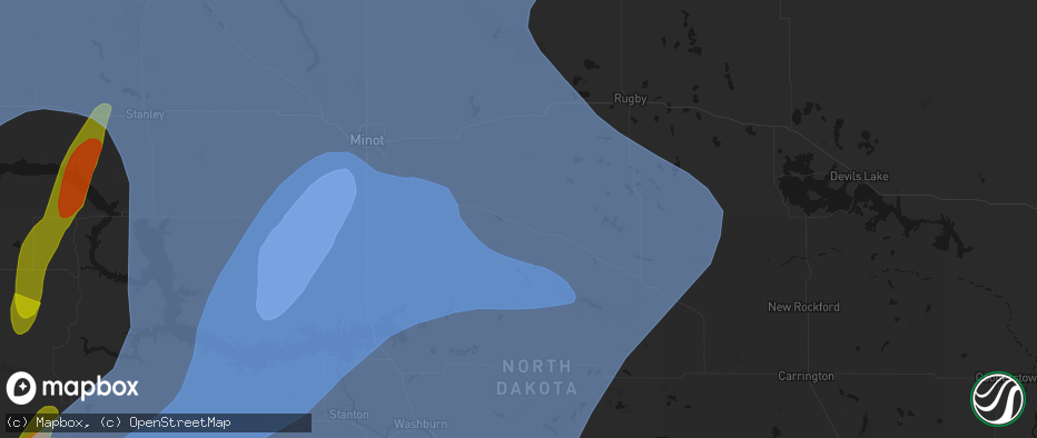 Hail map in Balfour, ND on June 7, 2026