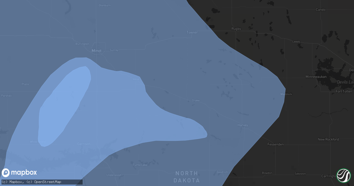 Hail map in Balfour, ND on June 7, 2026
