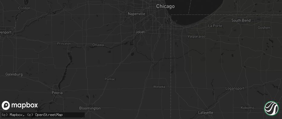 Hail map in Bonfield, IL on June 7, 2026