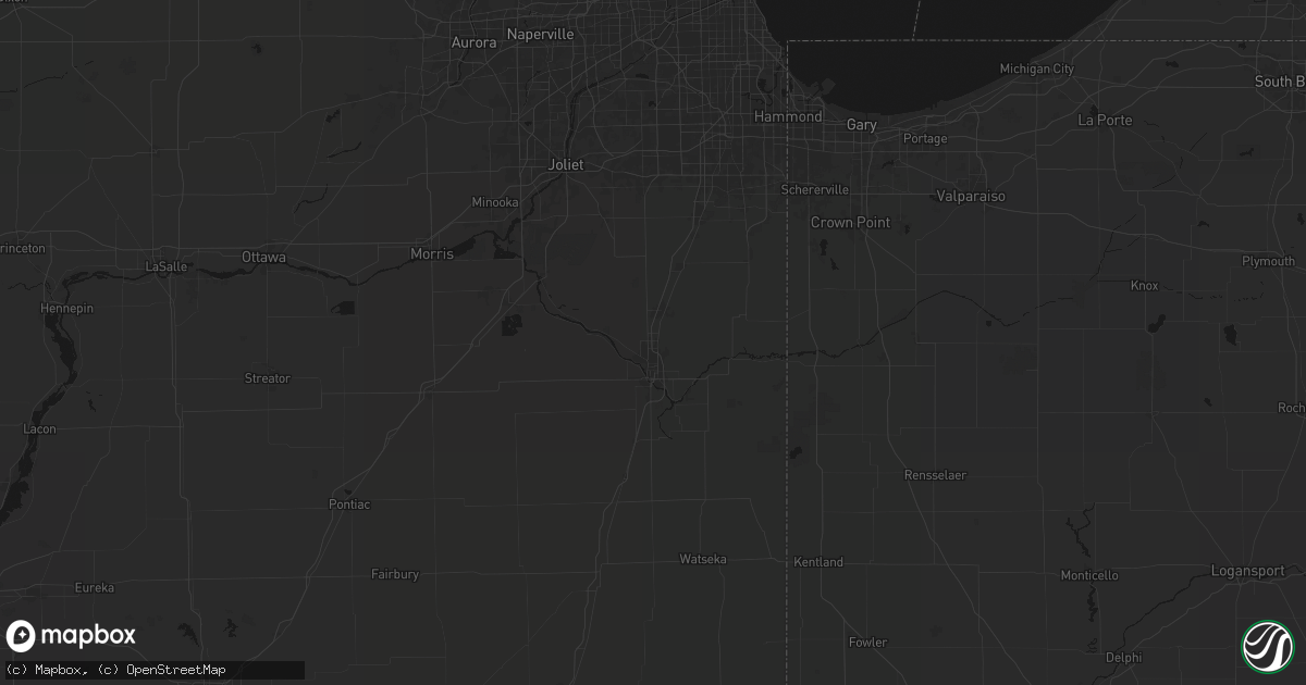 Hail map in Bourbonnais, IL on June 7, 2026