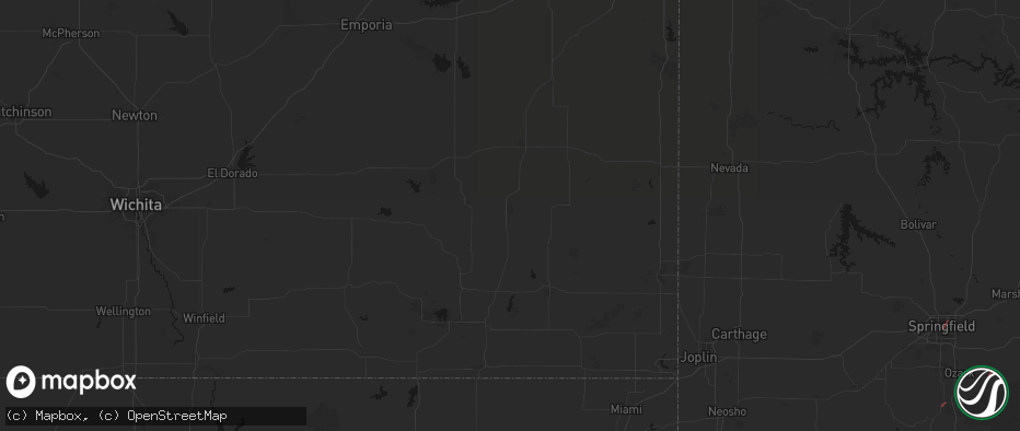 Hail map in Chanute, KS on June 7, 2026