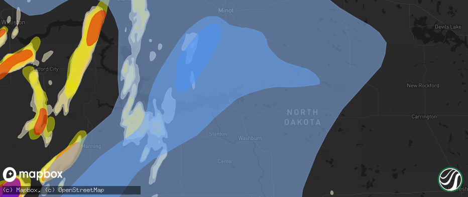 Hail map in Coleharbor, ND on June 7, 2026