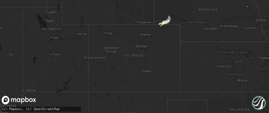Hail map in Colorado on June 7, 2026