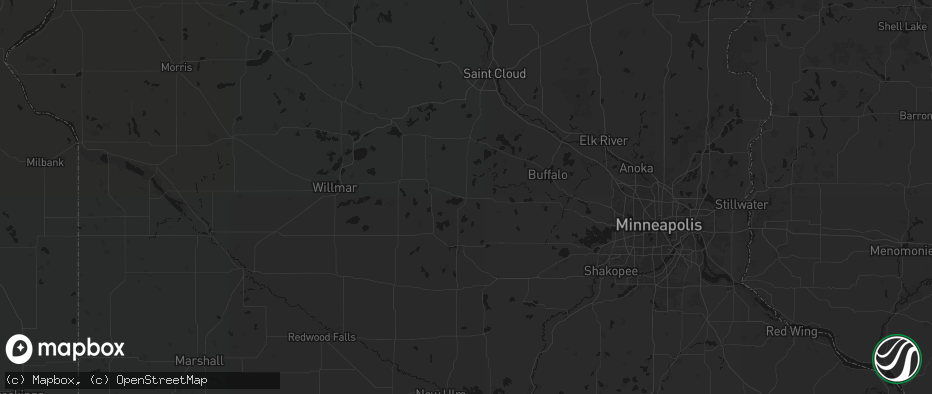 Hail map in Dassel, MN on June 7, 2026