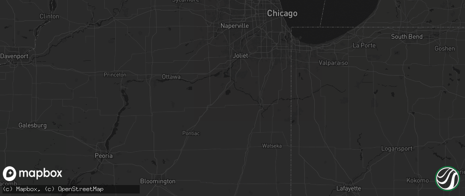 Hail map in Essex, IL on June 7, 2026