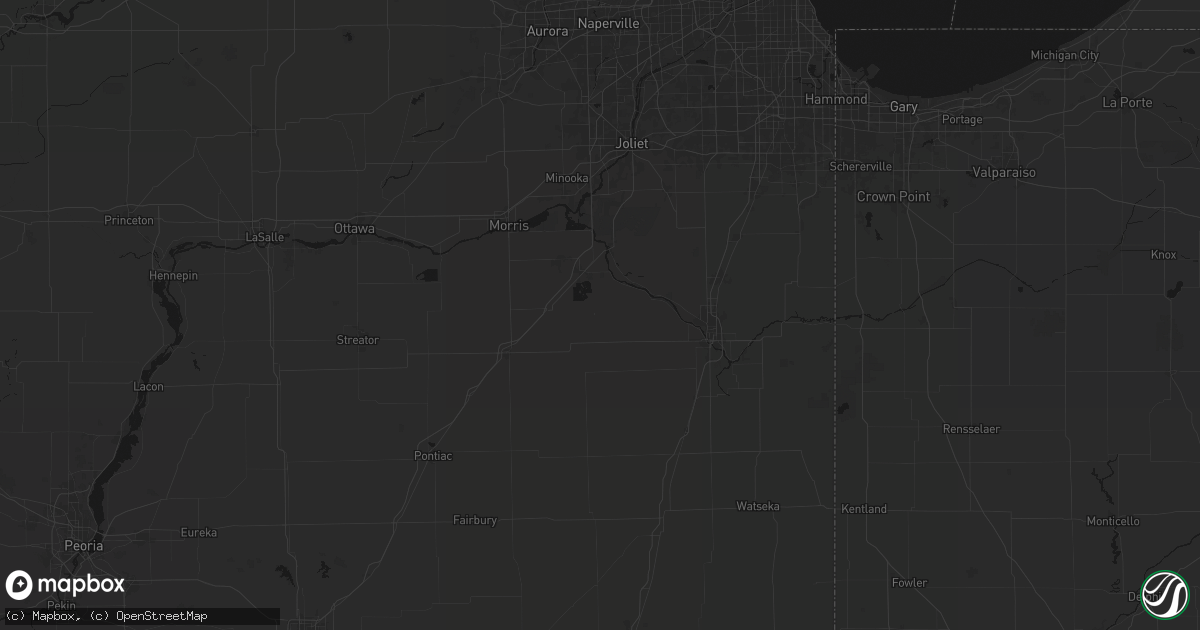 Hail map in Essex, IL on June 7, 2026