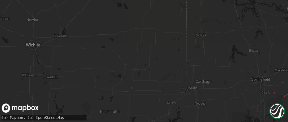 Hail map in Galesburg, KS on June 7, 2026