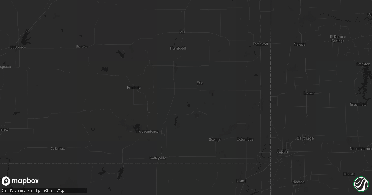 Hail map in Galesburg, KS on June 7, 2026