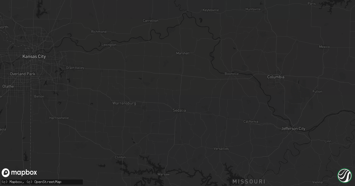 Hail map in Hughesville, MO on June 7, 2026