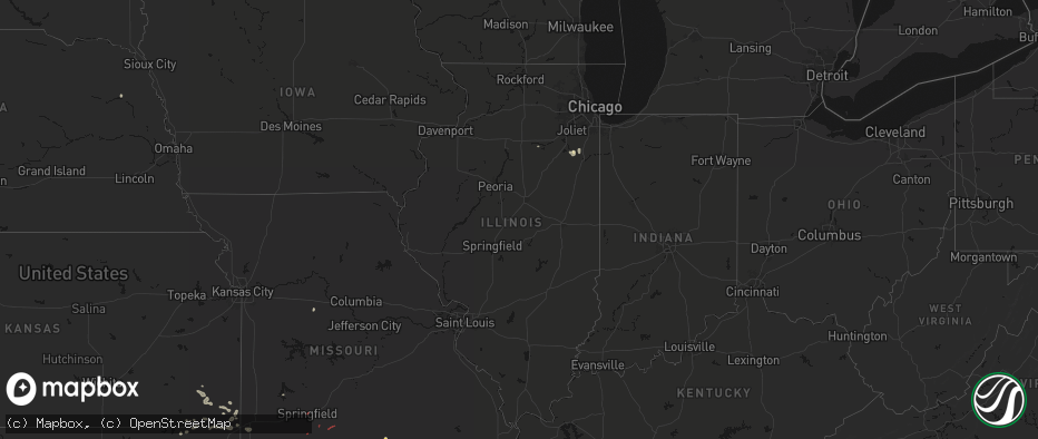 Hail map in Illinois on June 7, 2026