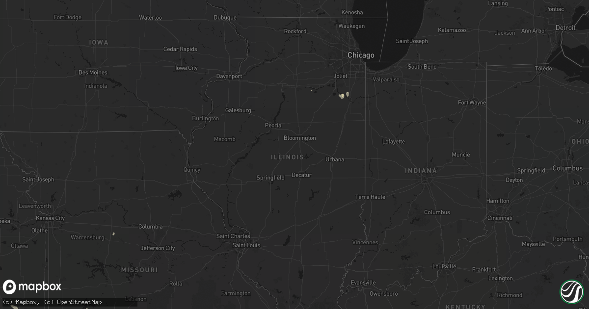Hail map in Illinois on June 7, 2026